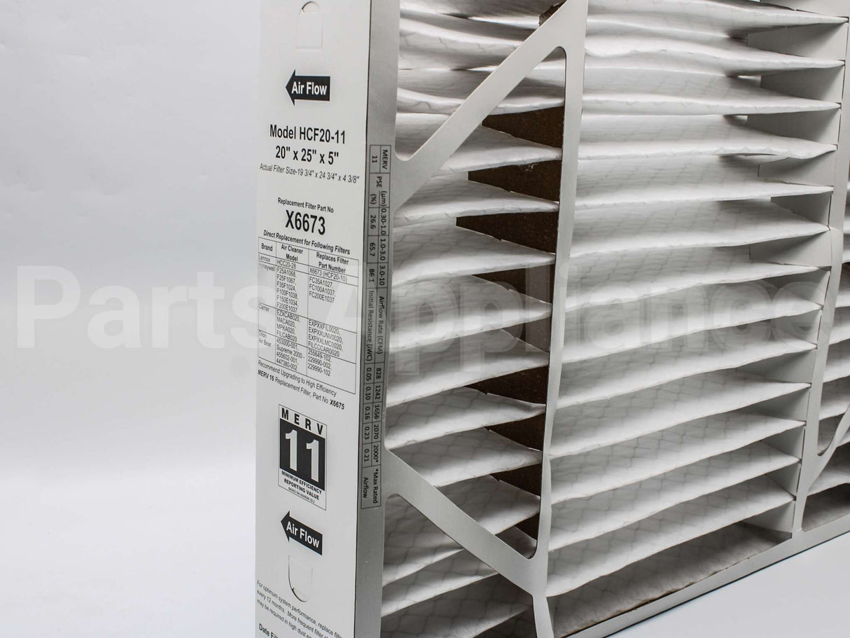 X6673 Lennox 20"X25"X5" Merv11 Repl Filter