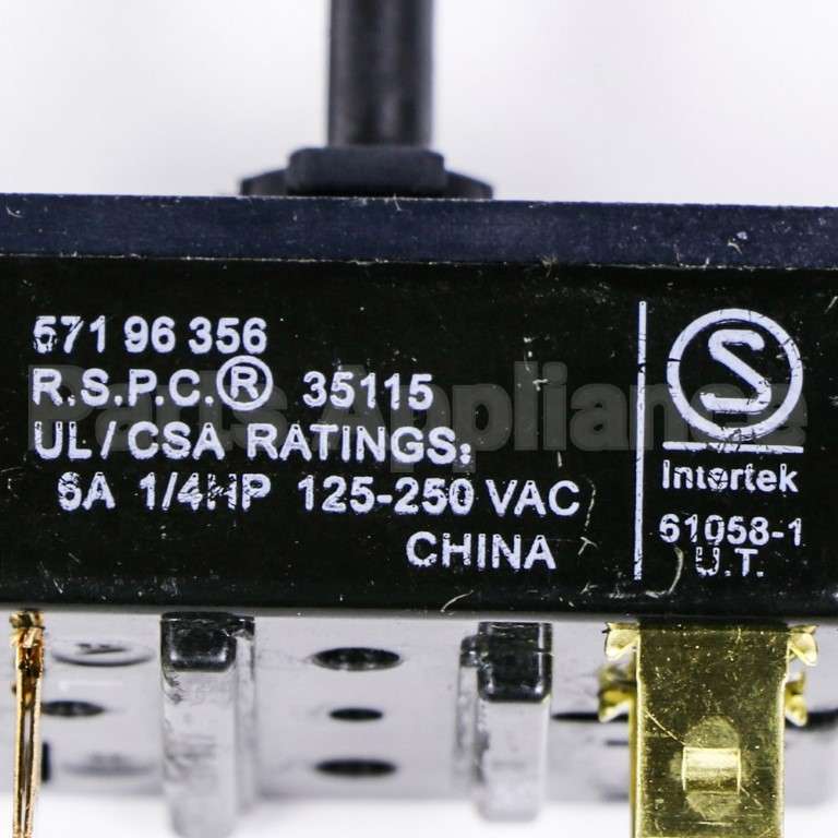 35115 Speed Queen Switch,Temp Selector(3 Pos)