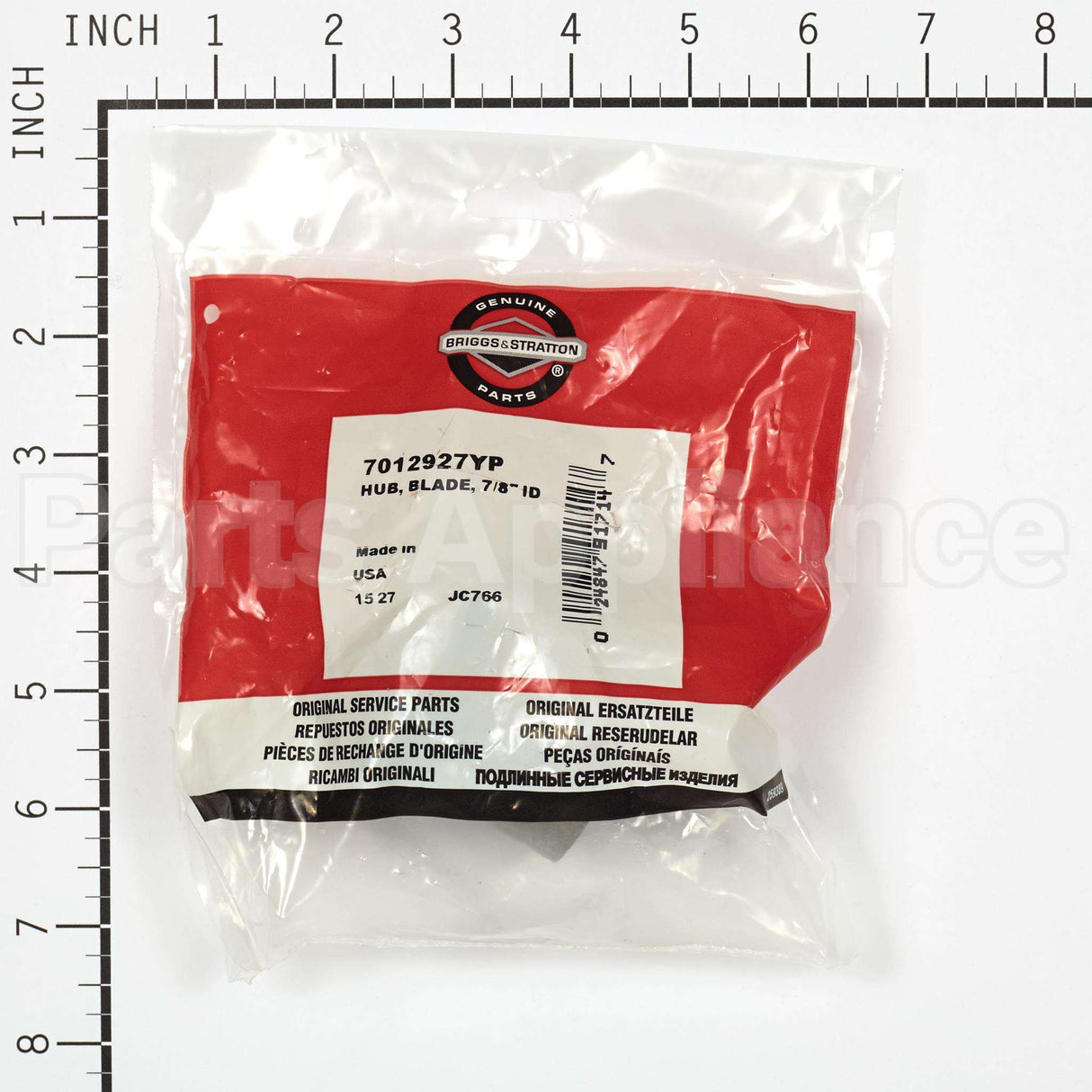 7012927YP Briggs & Stratton Hub Blade 7/8 Id"