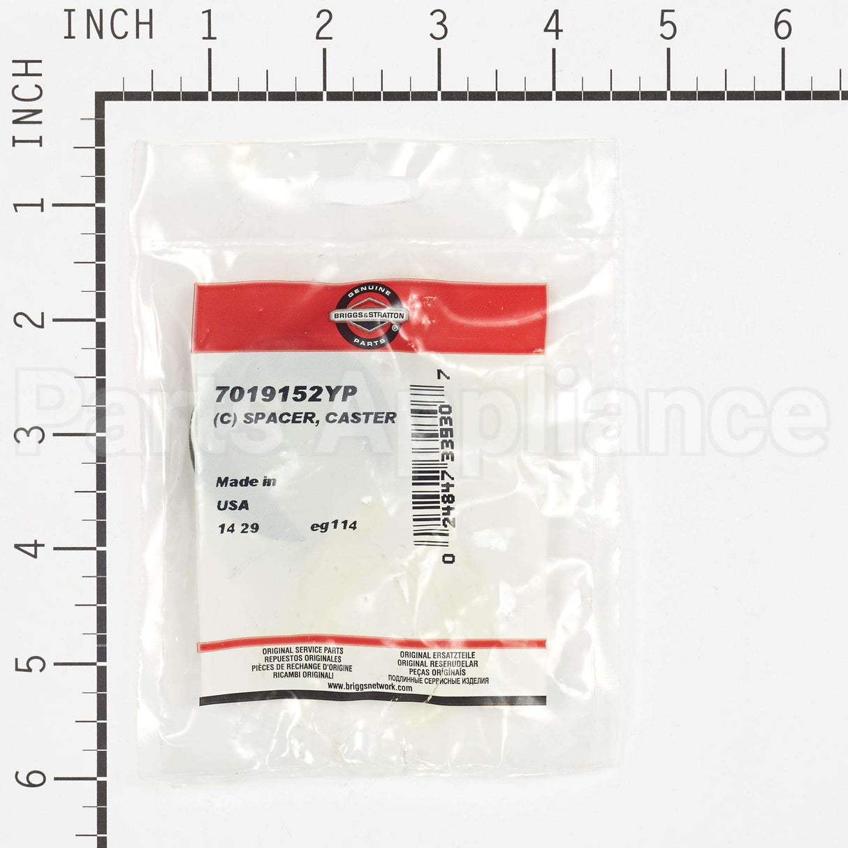 7019152YP Briggs & Stratton (C) Spacer Caster