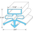 703-583C Compatible Midwest Appliance Parts Gasket 19In X 31 1/4In Snap In Magnetic