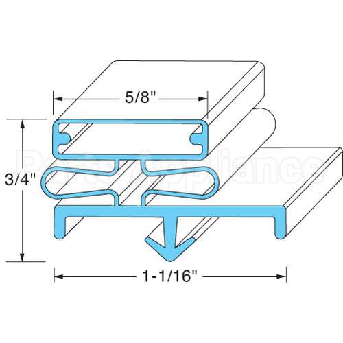 703-814C Compatible Beverage Air Gasket - 52
