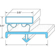 703-963D11 Compatible Beverage Air Door Gasket 17" X 19 5/8"