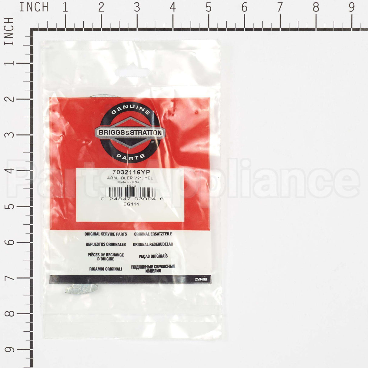 7032116YP Briggs & Stratton Arm Idler V21 Yel