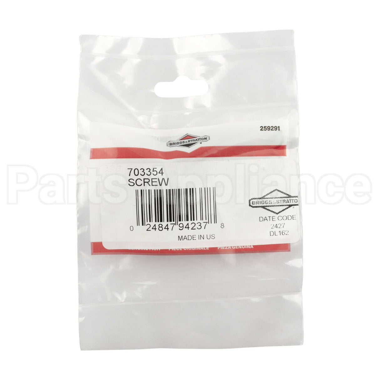 703354 Briggs & Stratton Screw 5/16-18