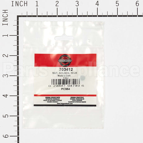 703412 Briggs & Stratton Nut Nylock 10-24