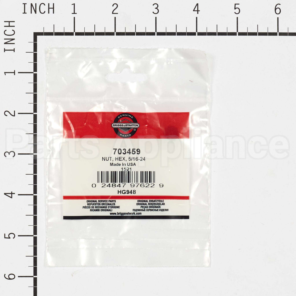 703459 Briggs & Stratton Nut Hex 5/16-24