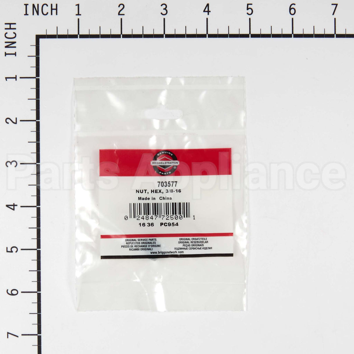 703577 Briggs & Stratton Nut Hex 3/8-16