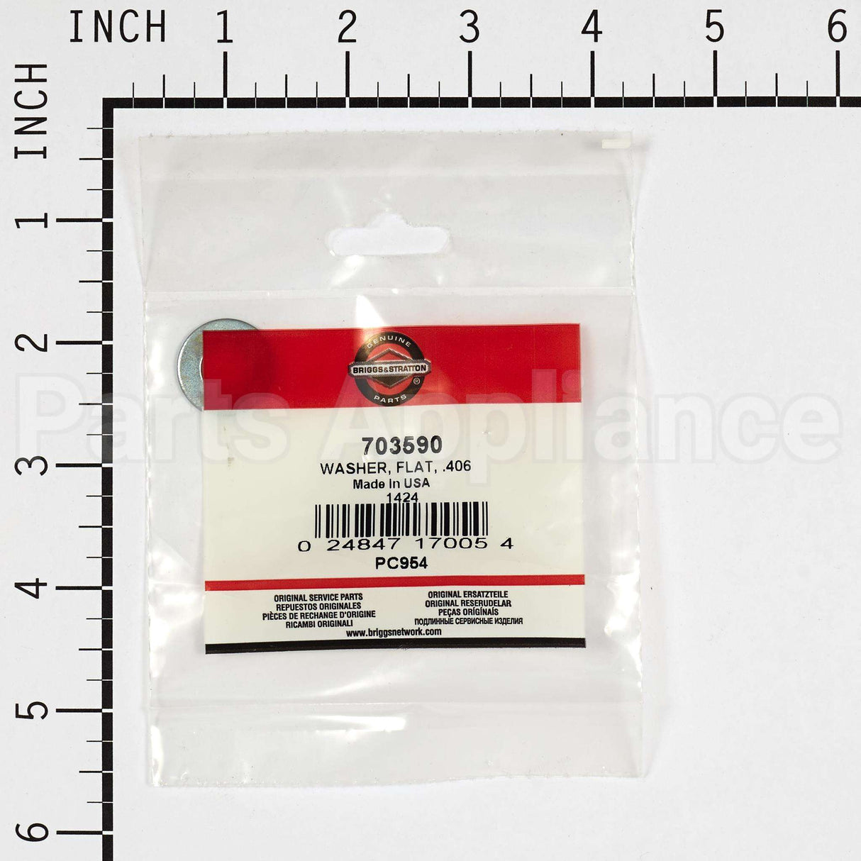 703590 Briggs & Stratton Washer Flat .406