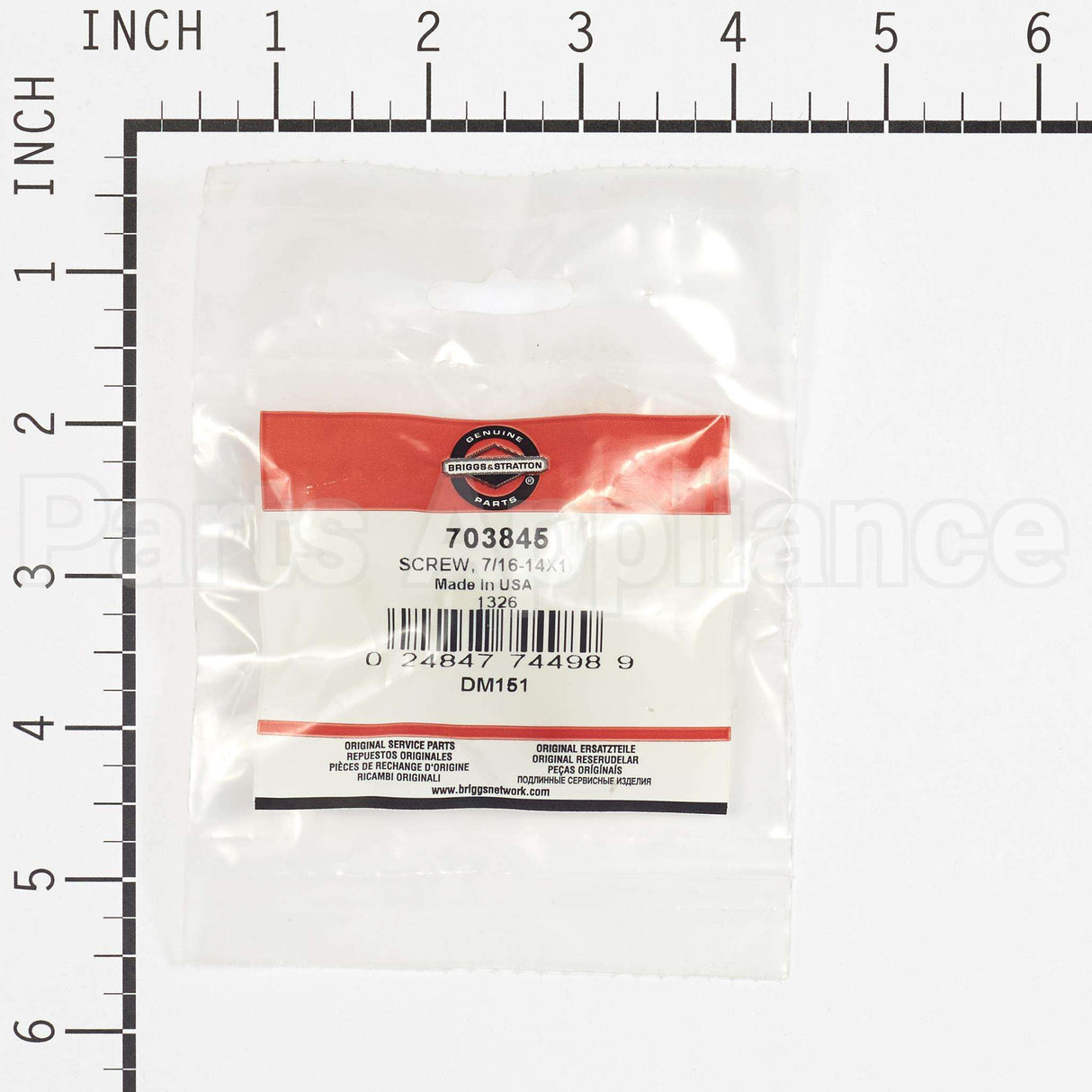 703845 Briggs & Stratton Screw 7/16-14X1