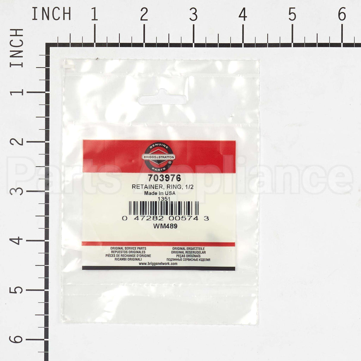 703976 Briggs & Stratton Retainer Ring 1/2