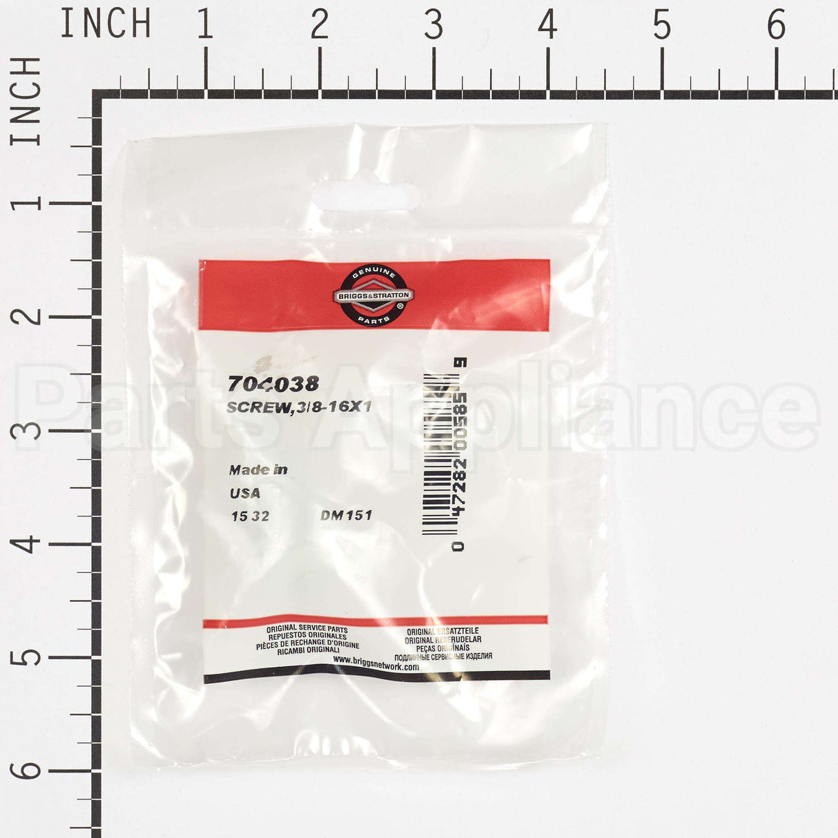704038 Briggs & Stratton Screw3/8-16X1