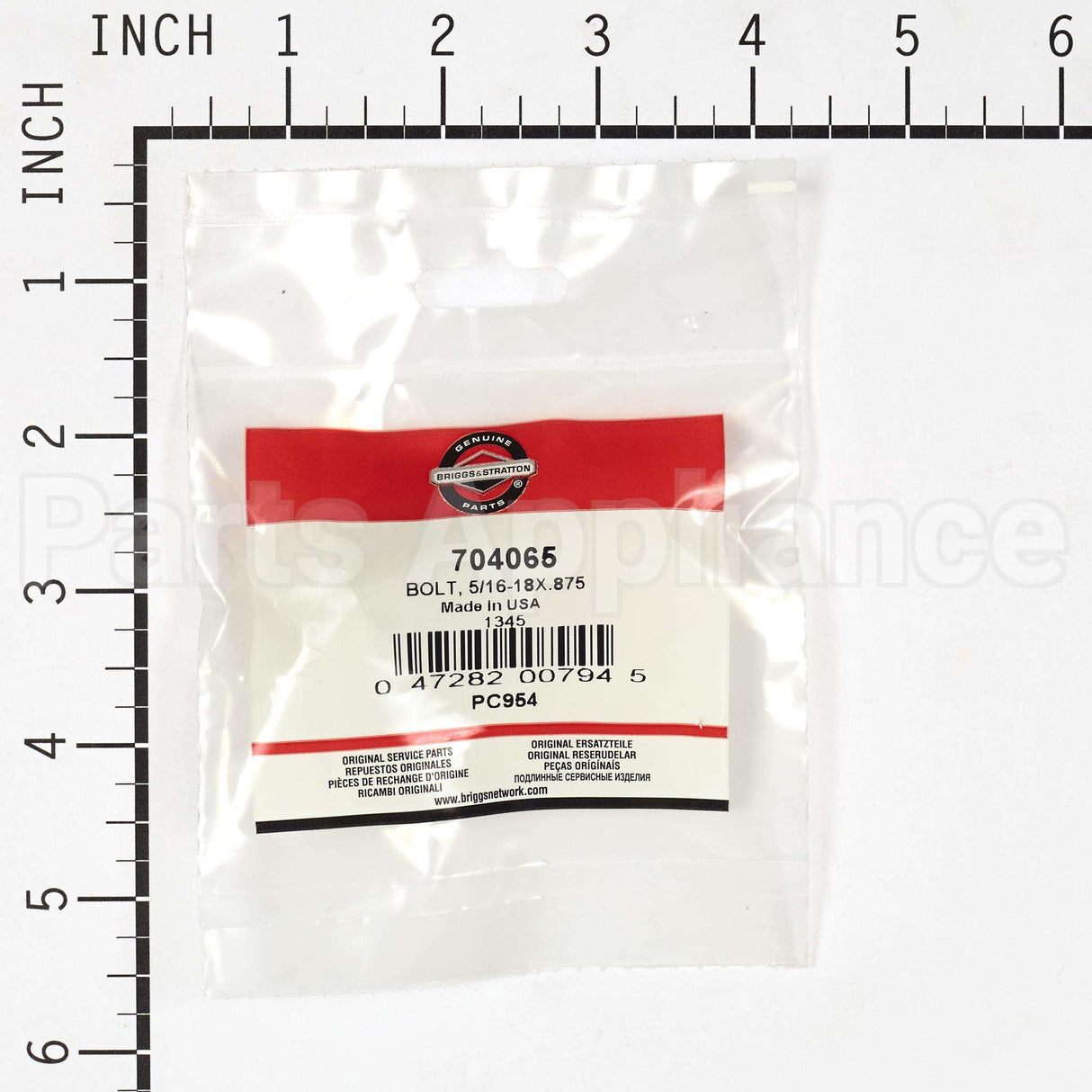 704065 Briggs & Stratton Bolt 5/16-18X.875