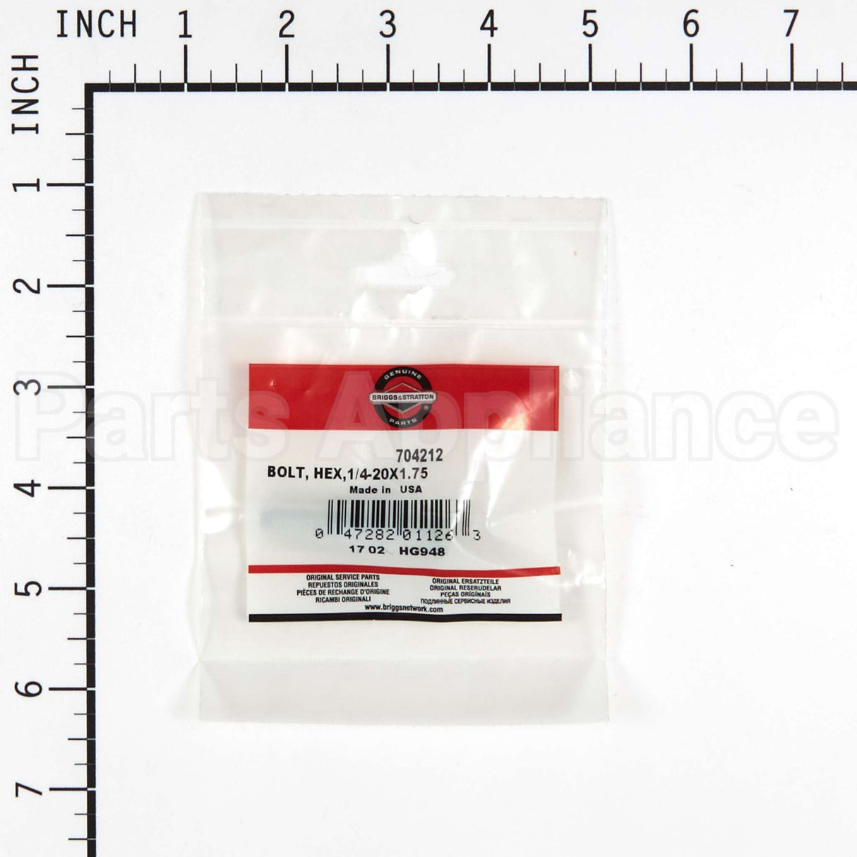 704212 Briggs & Stratton Bolt Hex1/4-20X1.75