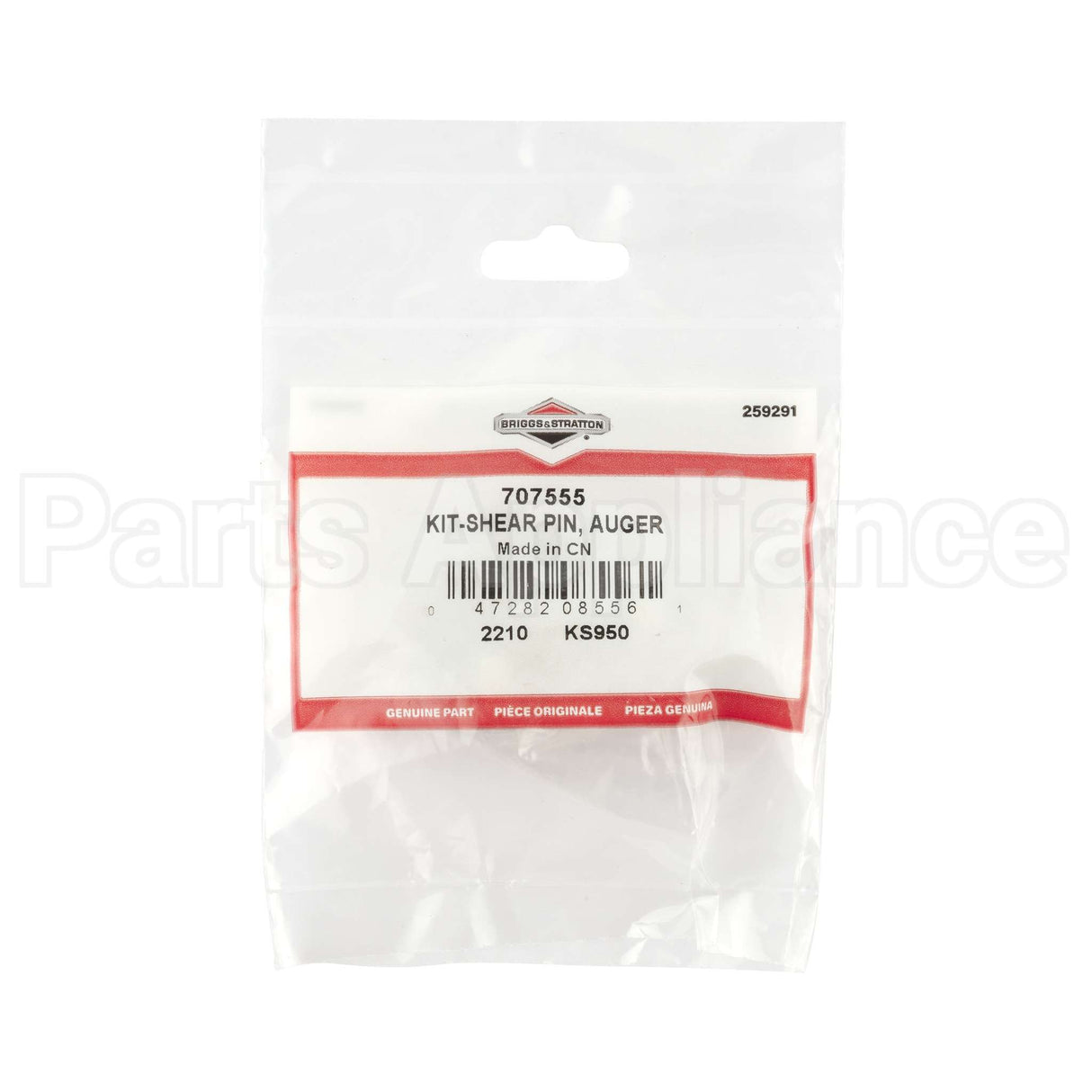 707555 Briggs & Stratton Kit-Shear Pin Auger
