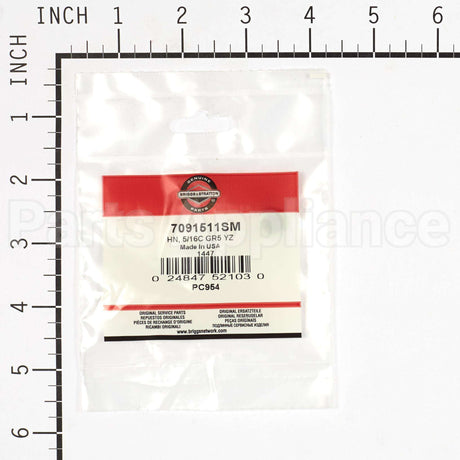 7091511SM Briggs & Stratton Hn 5/16C Gr5 Yz