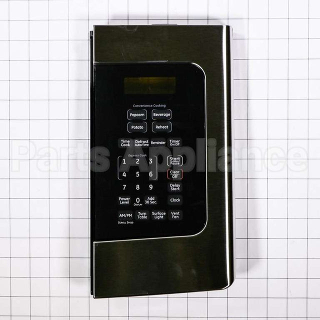 WB56X10826 GE Microwave Control Panel-Stainless & Blk