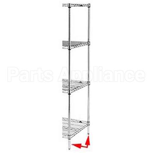 74PK3 Compatible Intermetro Post, Shelf, 74", Epoxy, Metro