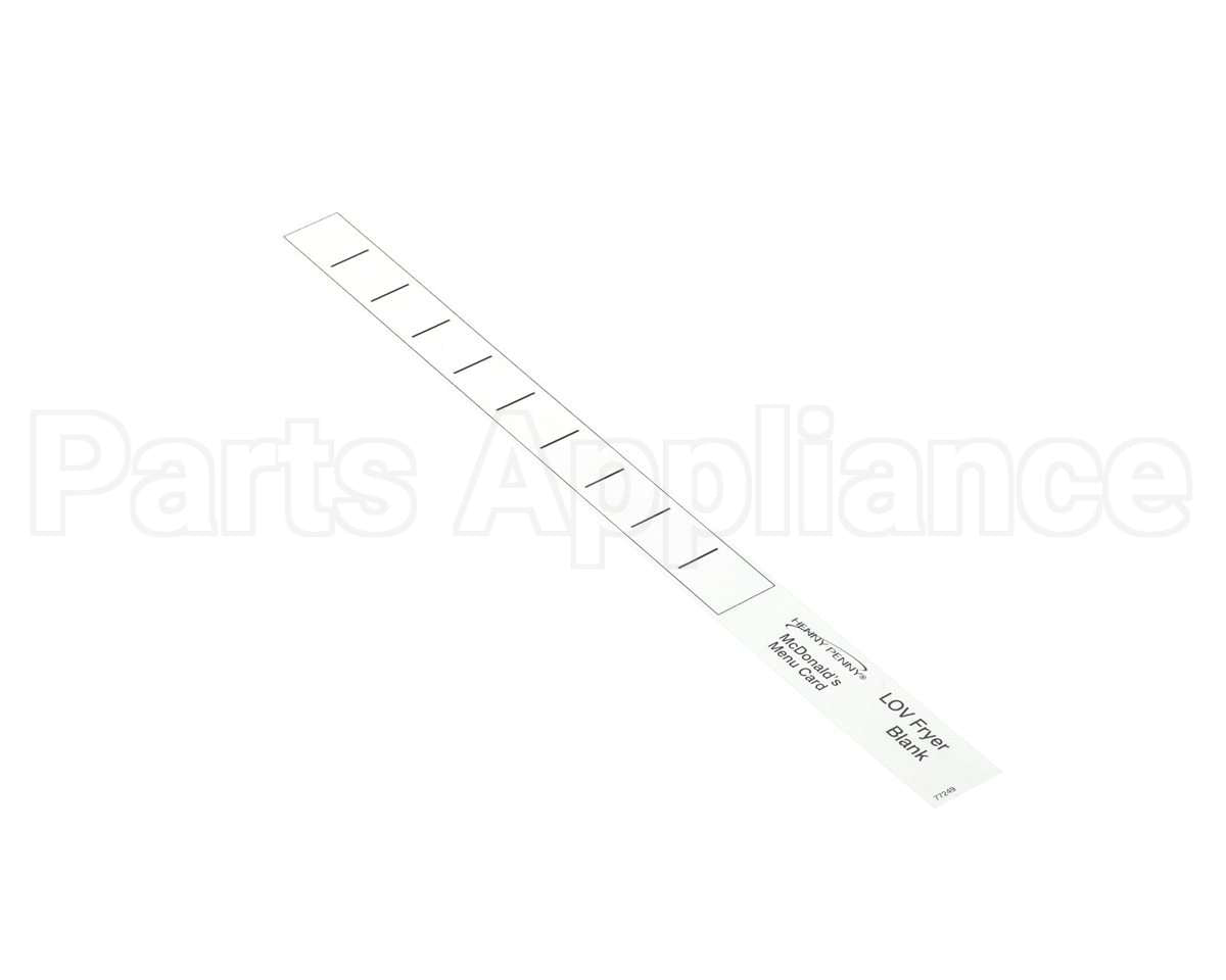 77249 Henny Penny Menu Card-Blank-Lov