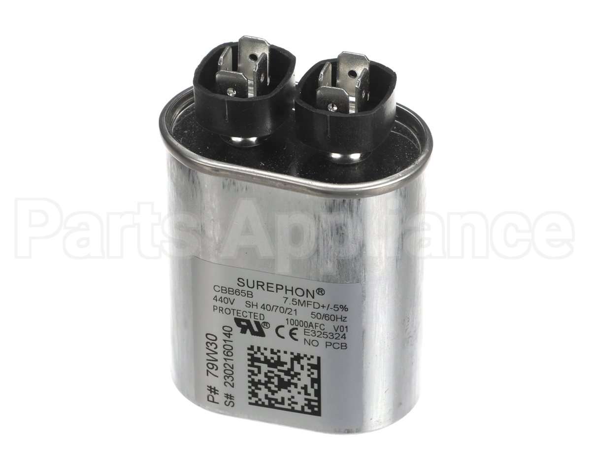 79W30 Lennox Run Capacitor, 7.5 Mfd, 440V, Oval