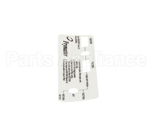 8021302 Frymaster Label,Pf Frymster Switch Plate