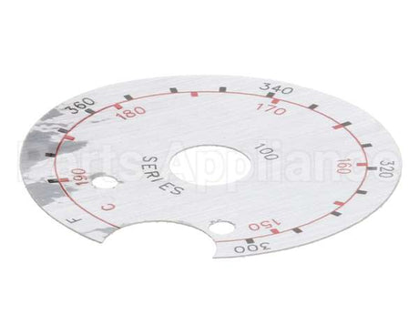 8021458 Frymaster Label,Dial Plate Notched