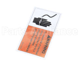 8021722 Frymaster Label, Portable Filter Warning