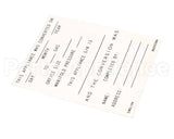 8022530 Frymaster Label,Conversion Date, English