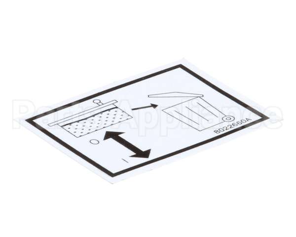 8022660 Frymaster Label, Lov Rti Waste Handle