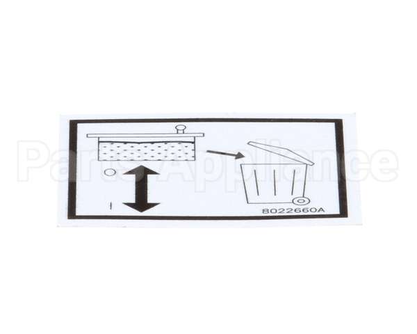 8022660 Frymaster Label, Lov Rti Waste Handle
