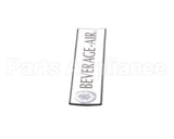 806-313B-01 Beverage Air Nameplate - Beverage-Air Large