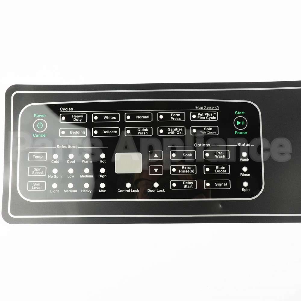 808155 Speed Queen Overlay,Control Flw Fc H6 Hec-Sq Black