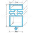 810-804 Compatible TRUE Door Gasket 28-1/8W X 54-1/8 L Od