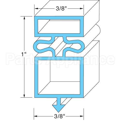 810-804 Compatible TRUE Door Gasket 28-1/8W X 54-1/8 L Od