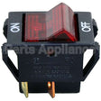 819871-00002 Compatible Hobart Switch, On/Off Black Rocker W/ Light