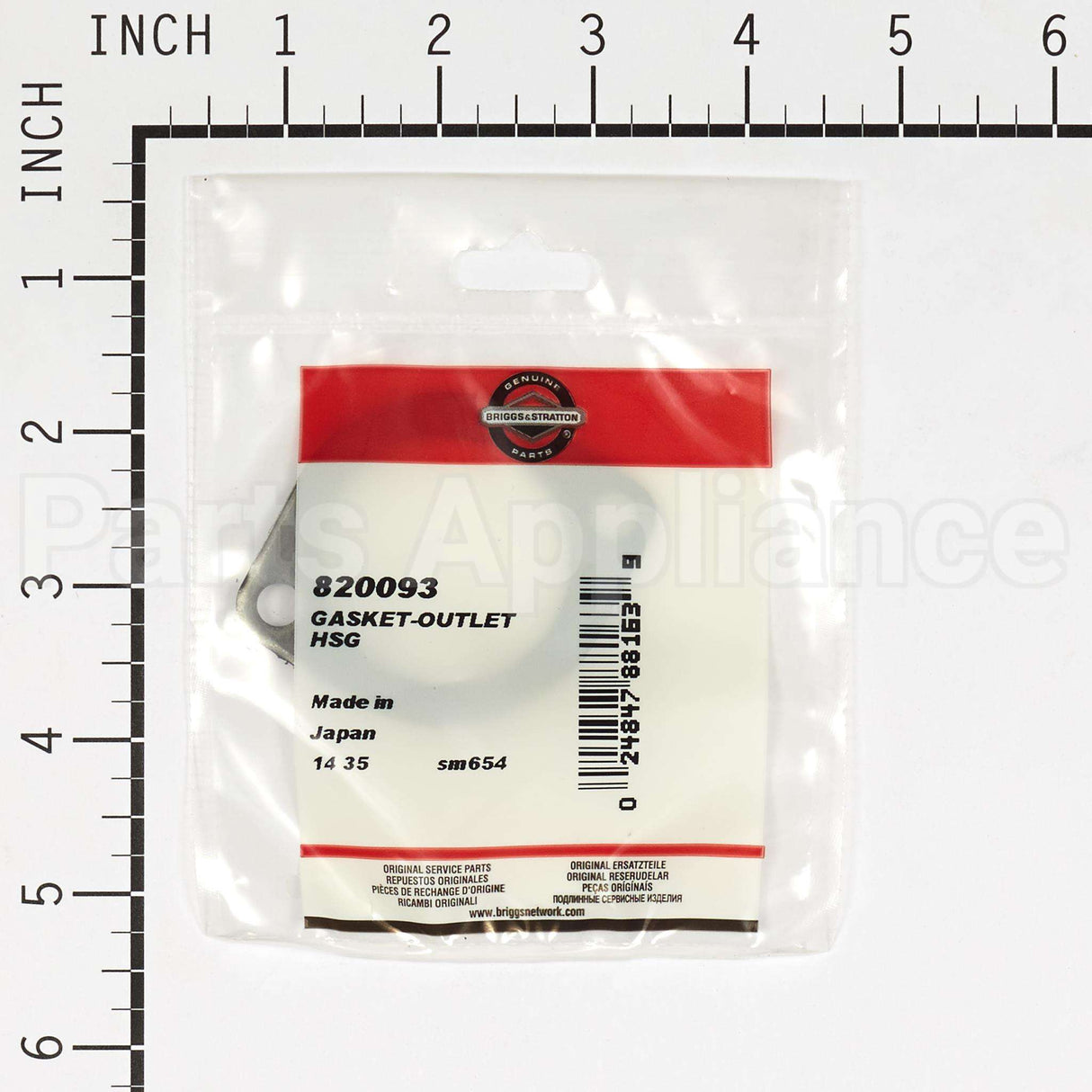 820093 Briggs & Stratton Gasket-Outlet Hsg