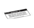 83024 Grindmaster Cecilware Decal, 190-Ss Hopper Warning