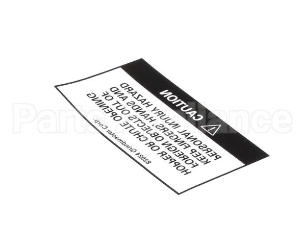 83024 Grindmaster Cecilware Decal, 190-Ss Hopper Warning