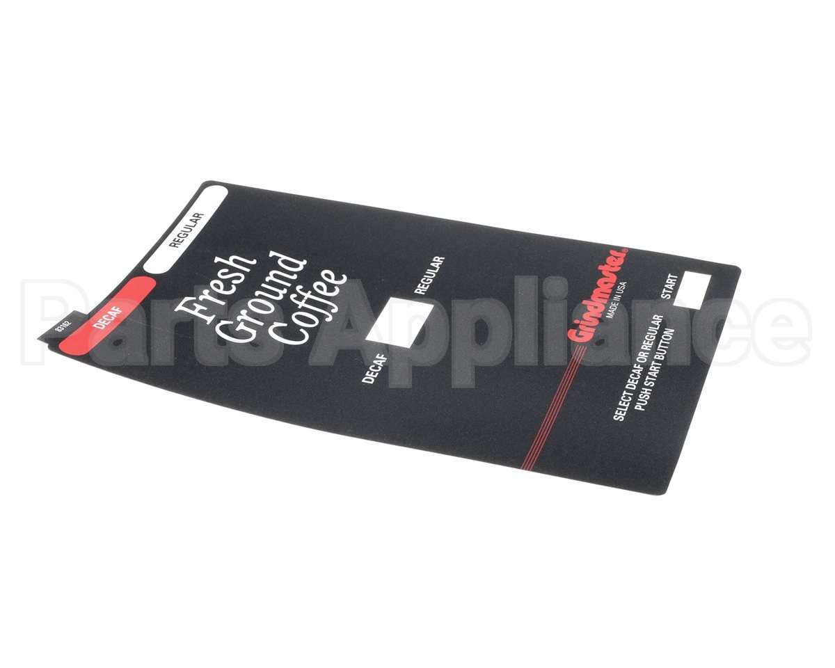 83162 Grindmaster Cecilware Decal, 250 Frnt