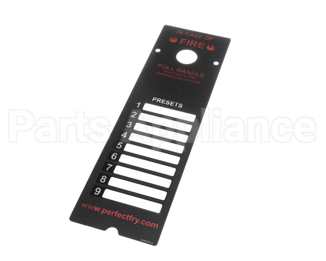 83488 Perfect Fry Label, Preset Pfc