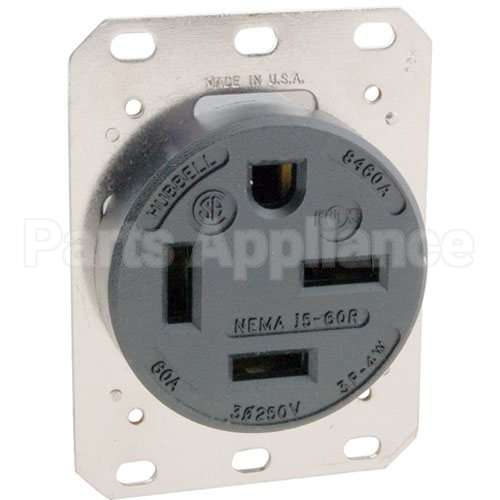 8460A Compatible Hubbell Receptacle, Single, 250V, 60A