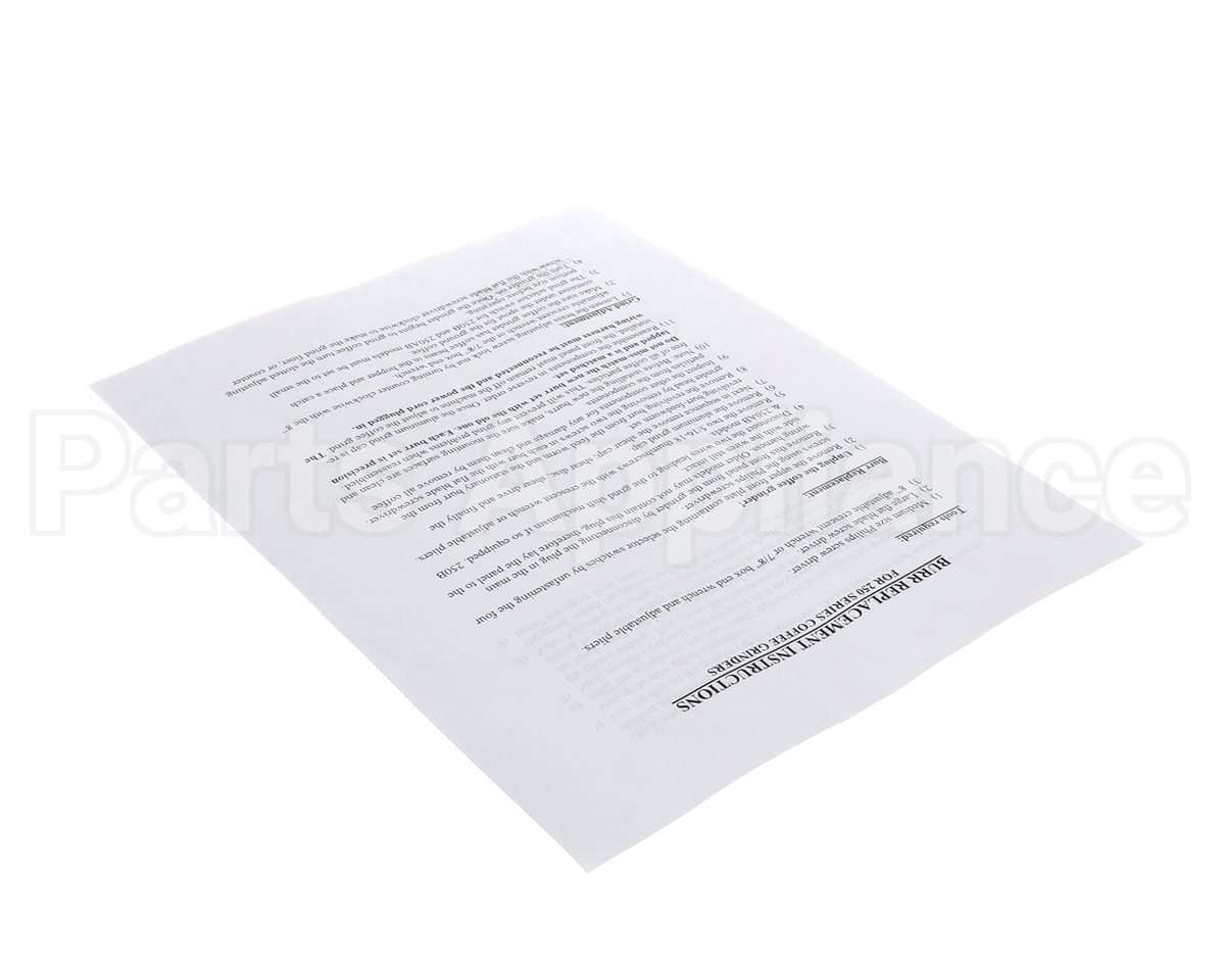 84913 Grindmaster Cecilware Instructions, Kit, Burr Replacement