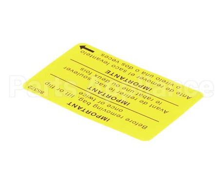 85372 Grindmaster Cecilware Decal, 875 Flip To Clean Out