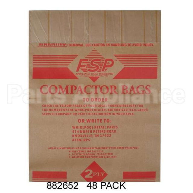 882652 Whirlpool Compactor Bag 48 Pa