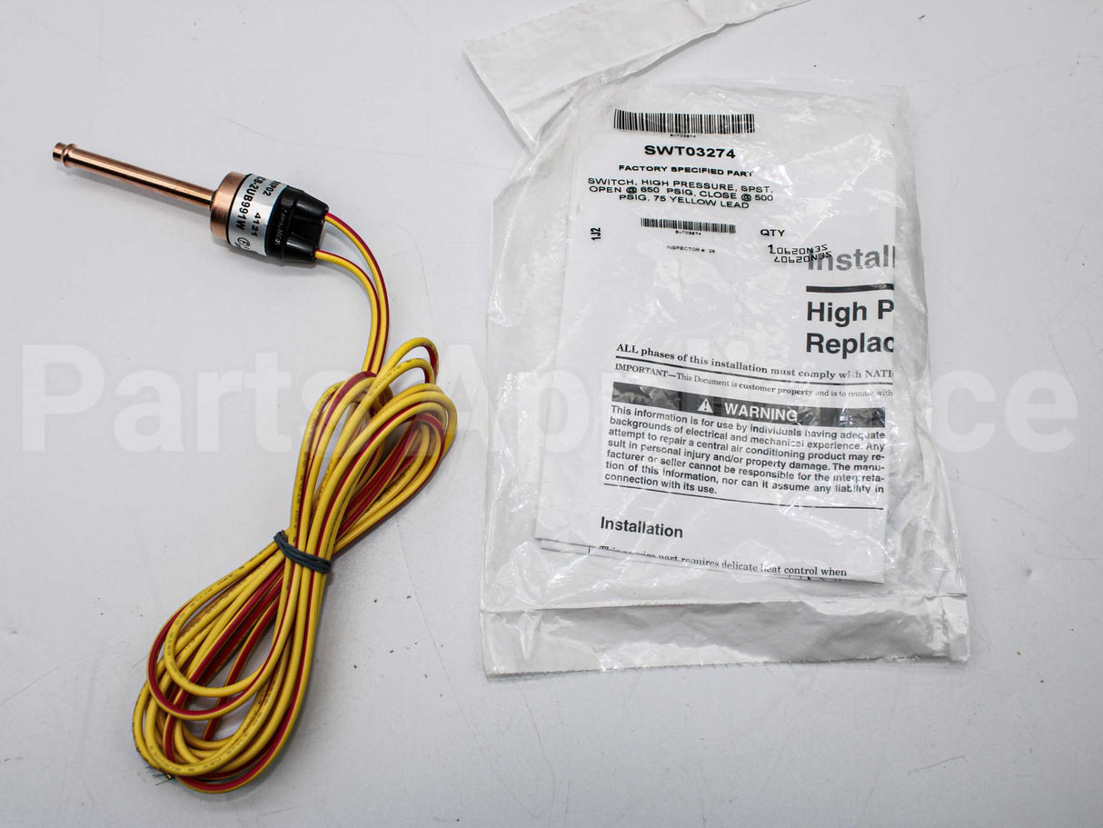 SWT3274 Trane Spst Open 650 Close 500 Switch