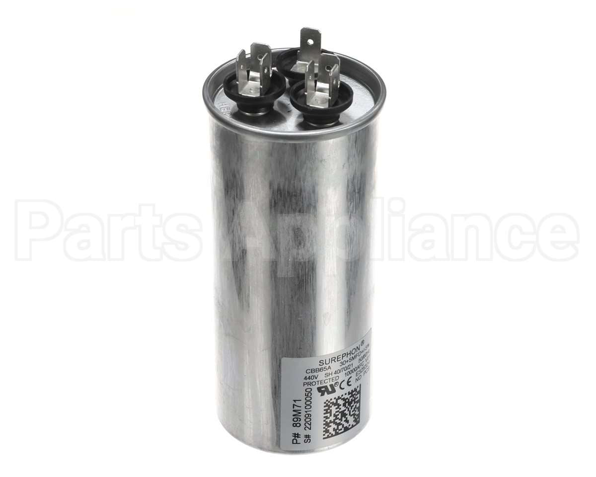 89M71 Lennox 0/5 Mfd Dual Run Capacitor, 440 Vac, Rou