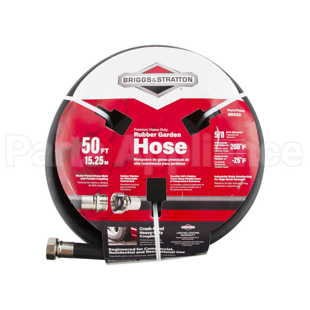 8BS50 Briggs & Stratton 5/8 X 50' Rubber Garden Hose