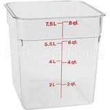 8SFSCW Compatible Cambro Container Sq Clear 8Qt