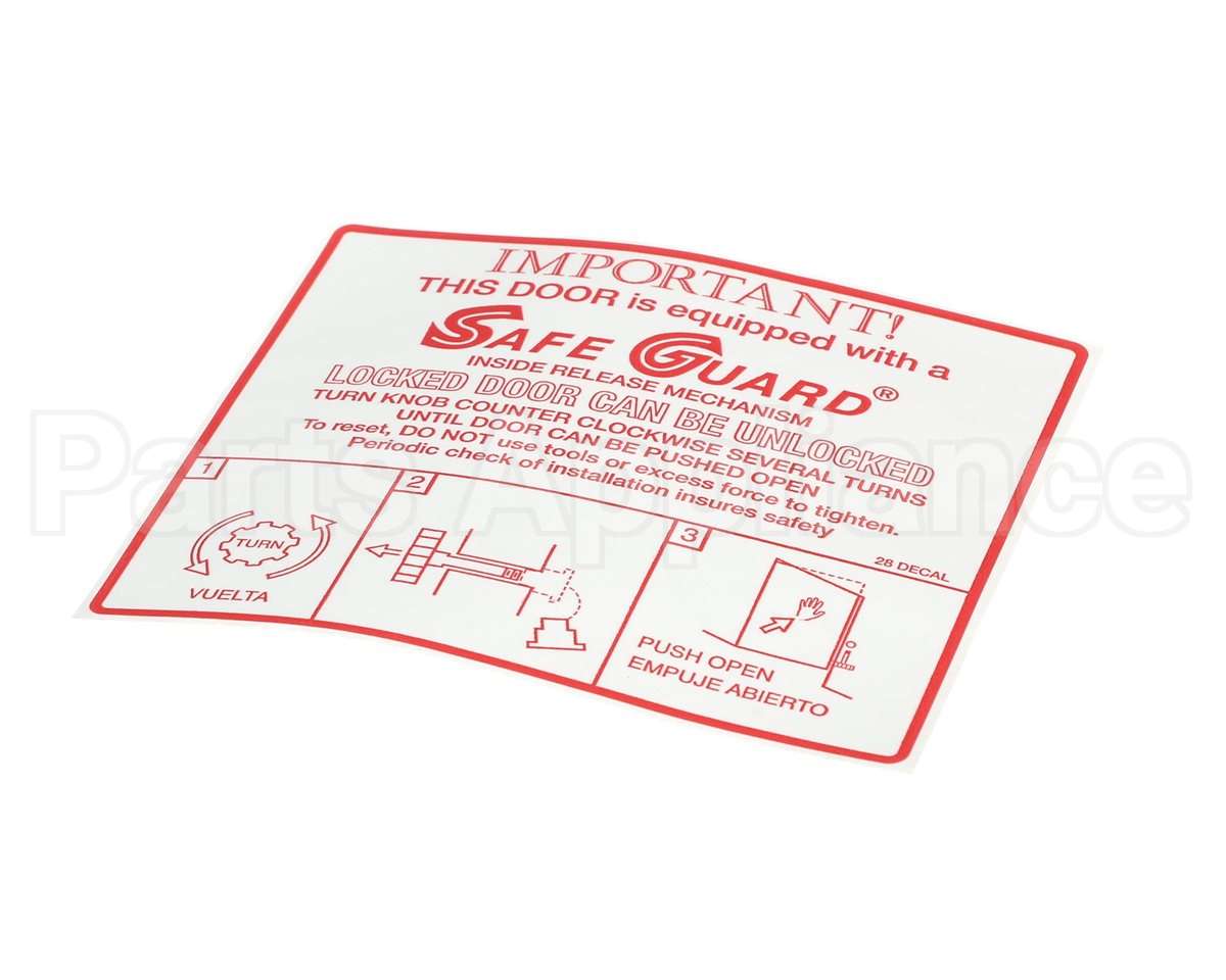 90028DECAL Kason Decal- Safeguard Mech