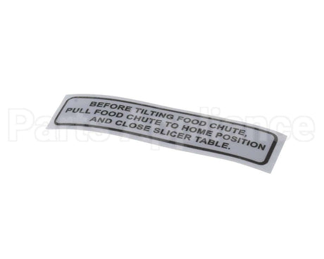 920196 Globe Carriage Tilt Label